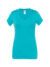 T-shirt donna manica corta collo a v urban sicilia - Turquoise - taglia Xl