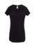 T-shirt donna manica corta collo a v urban slub - Black - taglia S/m