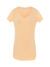 T-shirt donna manica corta collo a v urban slub - Orange neon - taglia S/m