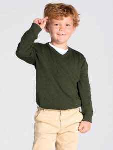 Pullover bambino collo a v