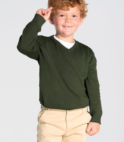Pullover bambino collo a v