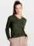 Pullover donna collo a v