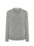 Pullover donna collo a v - Grey melange - taglia Xl