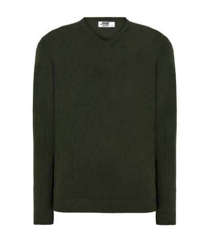 Pullover uomo collo a v - Bottle green - taglia 2xl