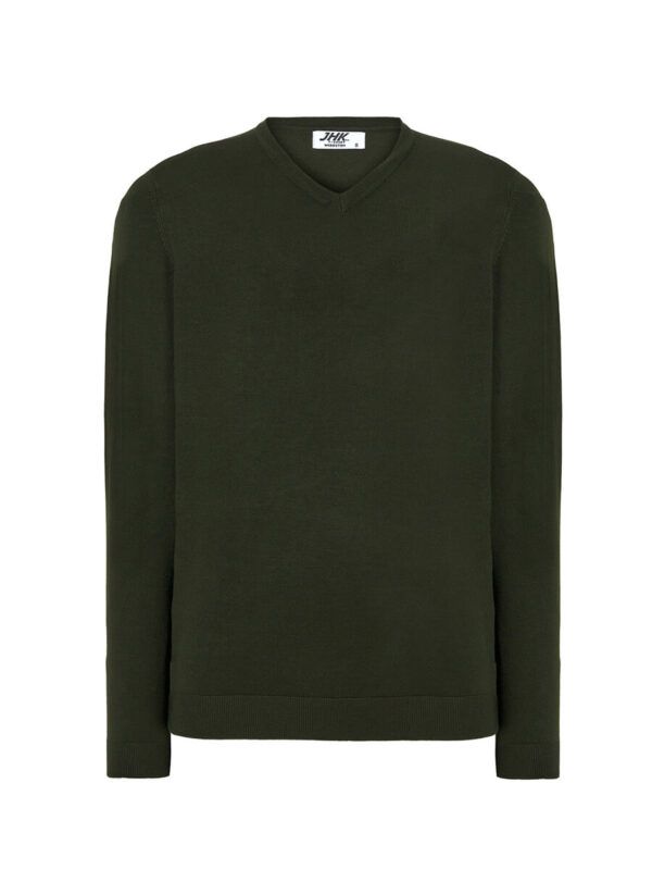 Pullover uomo collo a v - Bottle green - taglia 2xl