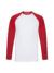 T-shirt uomo manica lunga valueweight baseball - White / red - taglia Xl