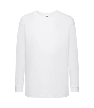 T-shirt bambino manica lunga valueweight - White - taglia 14/15
