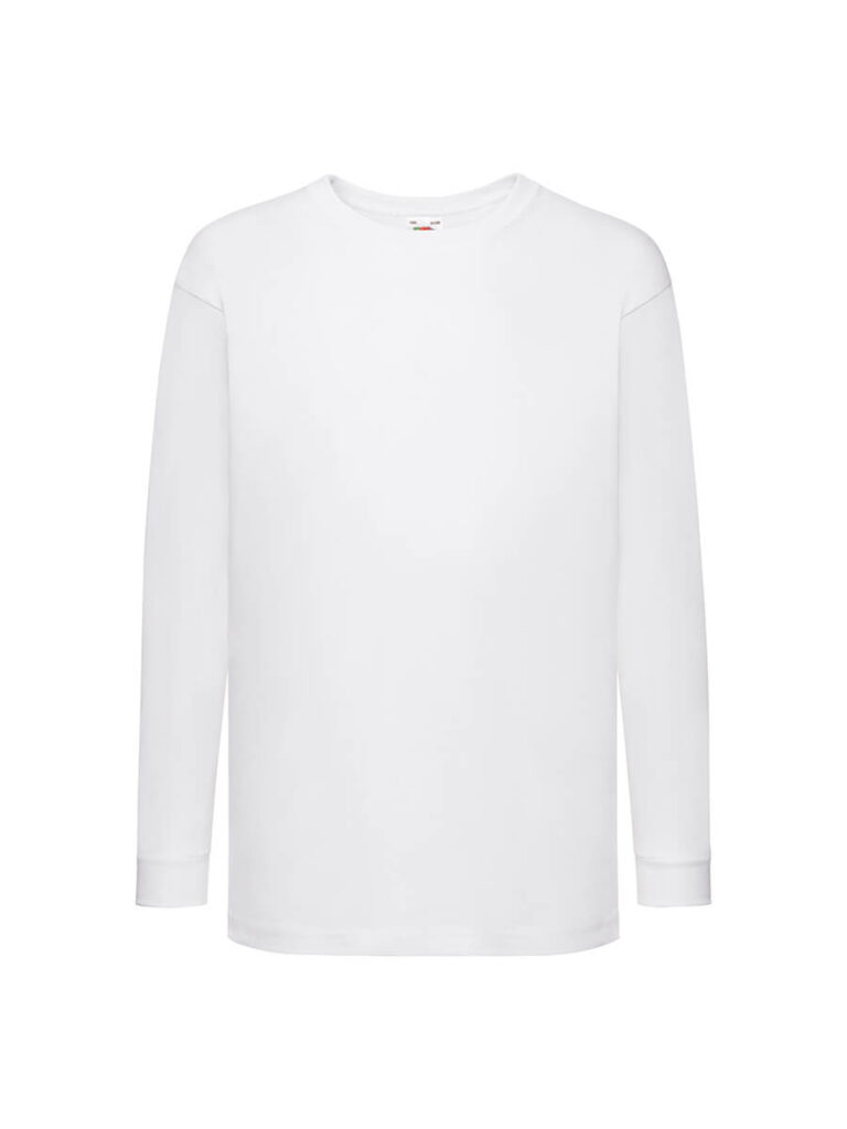 T-shirt bambino manica lunga valueweight - White - taglia 14/15