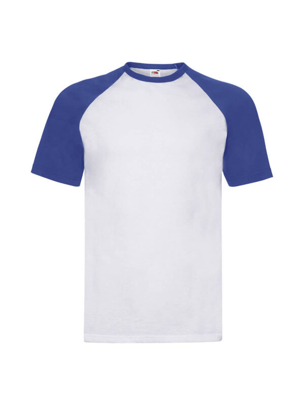 T-shirt uomo manica corta valueweight baseball - White / royal blue - taglia Xl