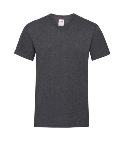 T-shirt uomo manica corta collo a v valueweight - Dark heather grey - taglia Xl