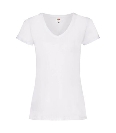 T-shirt donna manica corta collo a v valueweight - White - taglia Xs