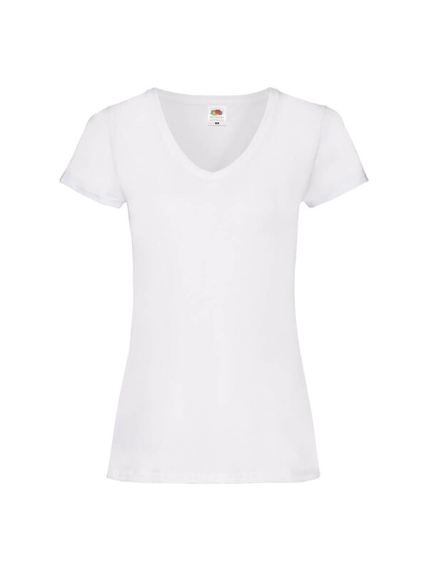 T-shirt donna manica corta collo a v valueweight - White - taglia Xs