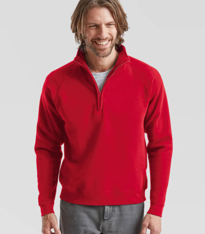 Felpa unisex mezza zip premium