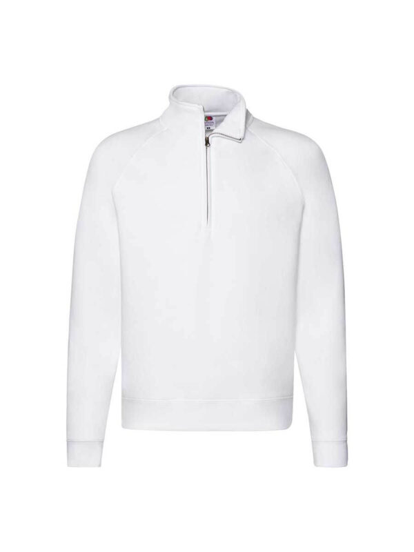 Felpa unisex mezza zip premium - White - taglia Xl