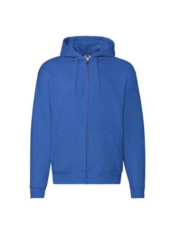 Felpa uomo cappuccio e zip premium - Royal blue - taglia Xl