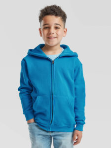Felpa bambino cappuccio e zip classic