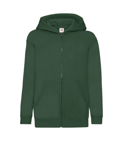 Felpa bambino cappuccio e zip classic - Bottle green - taglia 14/15