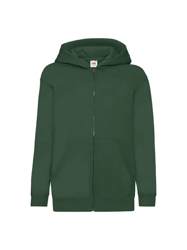 Felpa bambino cappuccio e zip classic - Bottle green - taglia 14/15