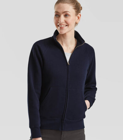 Felpa donna zip intera premium