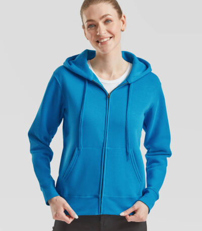 Felpa donna cappuccio e zip premium