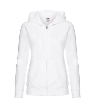 Felpa donna cappuccio e zip premium - White - taglia Xs
