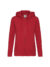 Felpa donna cappuccio e zip premium - Red - taglia Xs