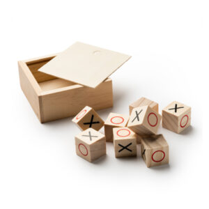 Gioco da tavolo in legno con 9 blocchi in scatola con coperchio scorrevole, certificato EN71
