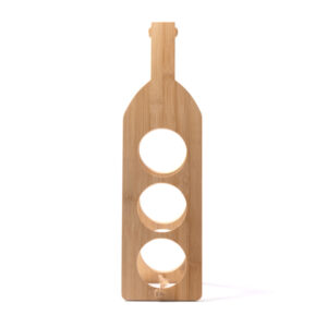 Portabottiglie in legno per 3 bottiglie, accessorio elegante e funzionale per casa e ufficio