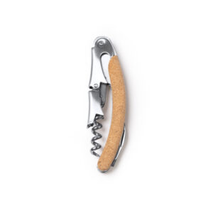 Cavatappi classico in acciaio inox con manico in sughero naturale, resistente e sostenibile