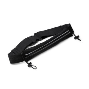 Marsupio in spandex di poliestere con tasca frontale e zip impermeabile, elastico dorsale 71 cm