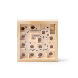 Gioco di abilità in legno con labirinto a 15 ostacoli, confezione ecologica certificata EN71