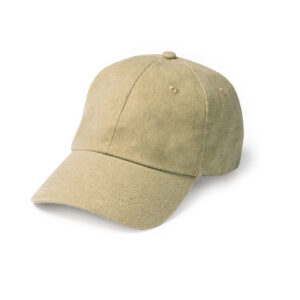 Berretto effetto scolorito in cotone 100% con chiusura a velcro e fori di ventilazione