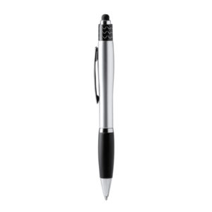 Penna a sfera antistress con spinner, corpo in ABS e clip metallica, inchiostro blu