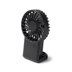 Ventilatore portatile con moschettone, tre velocità e cavo Type-C in ABS riciclato