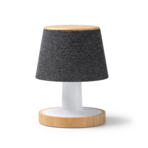 Lampada altoparlante 5W in poliestere riciclato con LED e suoni rilassanti, ricarica USB-C