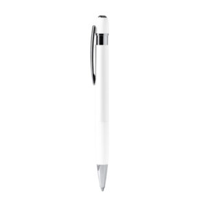 Penna in alluminio riciclato con impugnatura a righe e finitura opaca touch, inchiostro blu jumbo