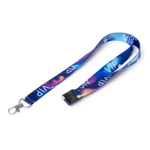Lanyard in poliestere con moschettone e chiusura di sicurezza personalizzabile per sublimazione