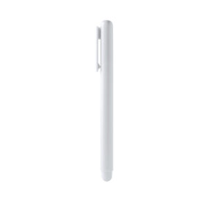Penna a sfera in ABS soft touch con tappo e clip in tinta, inchiostro gel blu