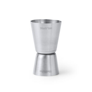 Dosatore di bevande in acciaio inox da 15 e 30 ml con confezione bianca