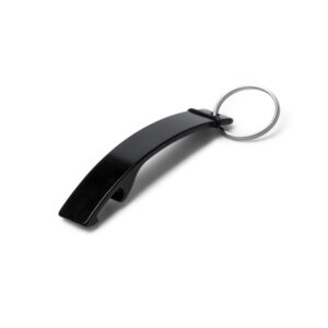 Portachiavi in alluminio con apribottiglie integrato, accessorio pratico e personalizzabile