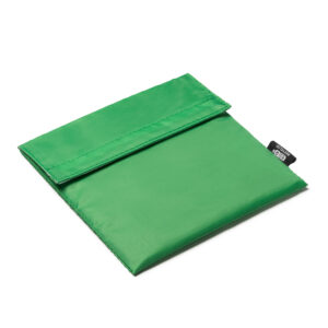 Busta sandwich riutilizzabile in poliestere riciclato RPET con interno isotermico e chiusura a velcro