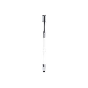 Penna in alluminio con pulsante anodizzato e puntatore tattile, inchiostro blu jumbo