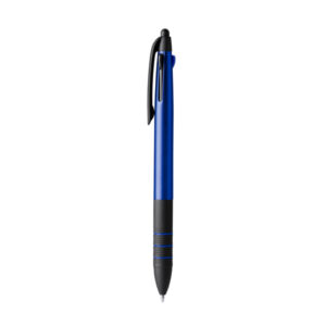 Penna a sfera retrattile 3 inchiostri blu, nero e rosso con impugnatura morbida e pennino touchscreen