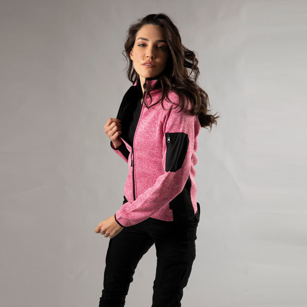 Knitted fleece monviso lady