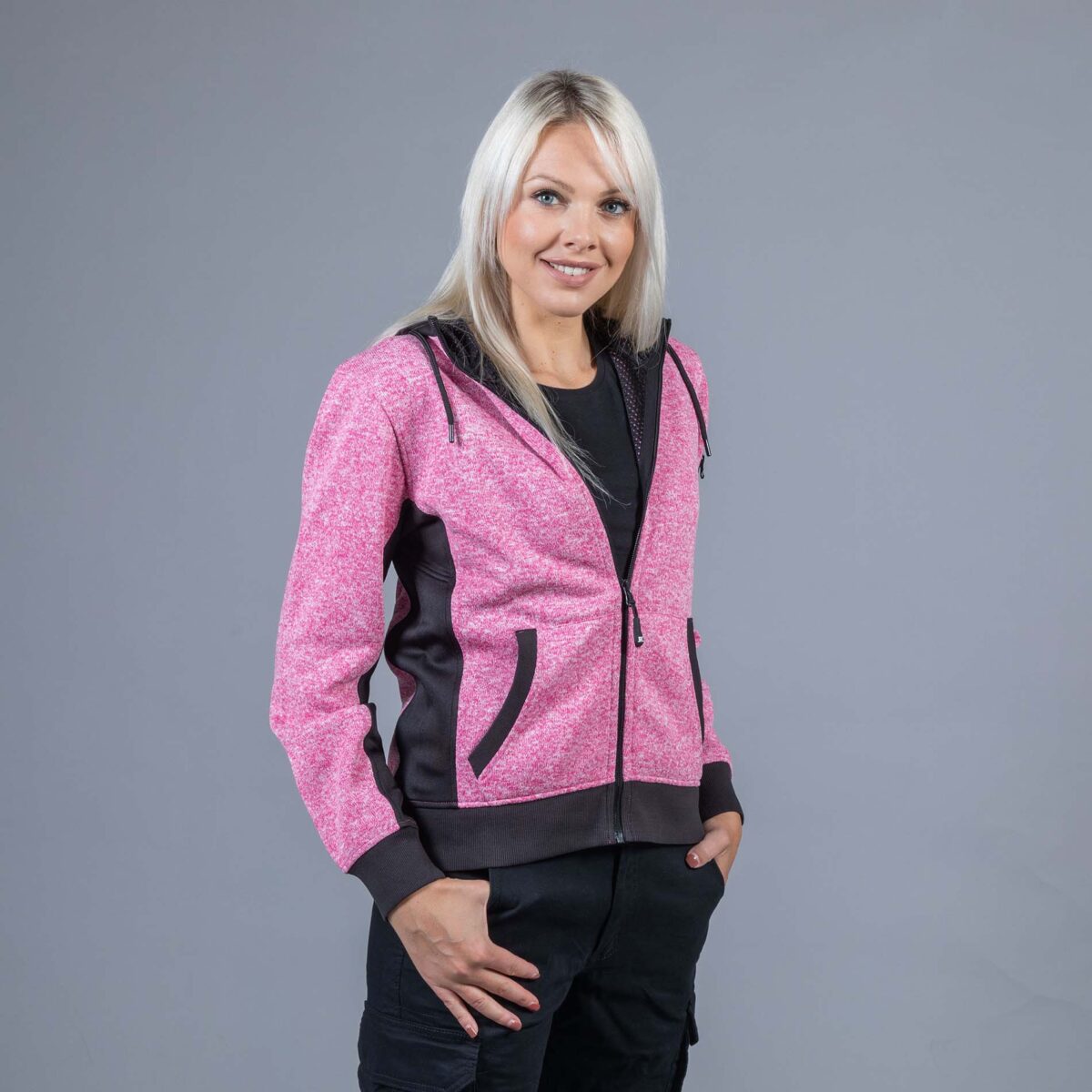 Knitted fleece new quebec lady