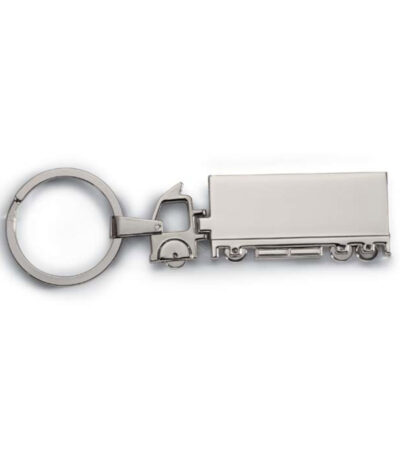 Portachiavi 'camion' metallo - Argento - taglia 10.5 x 3.2 x 0.7cm
