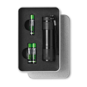 Torcia led confezione latta