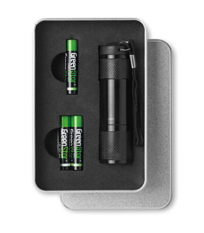 Torcia led confezione latta