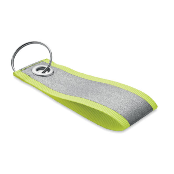 Portachiavi riflettente - Giallo neon - taglia 8,5x3cm