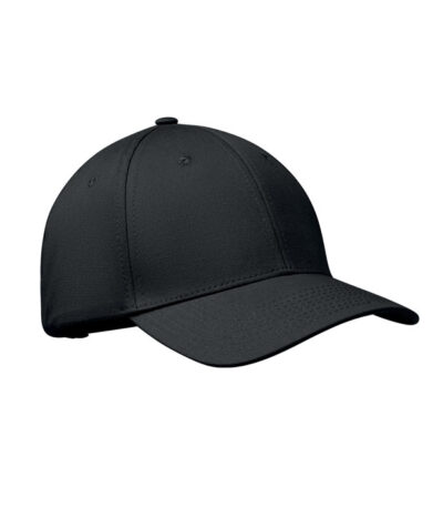 Cappellino da baseball a 6 pann - Nero - taglia 21x16x11cm